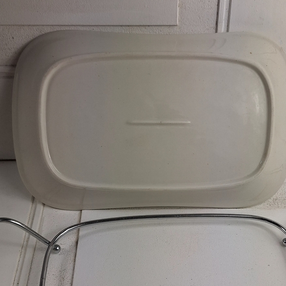 Cream Porcelain Serving Dish Give Us This Day Our Daily Bread - Picture 3 of 6